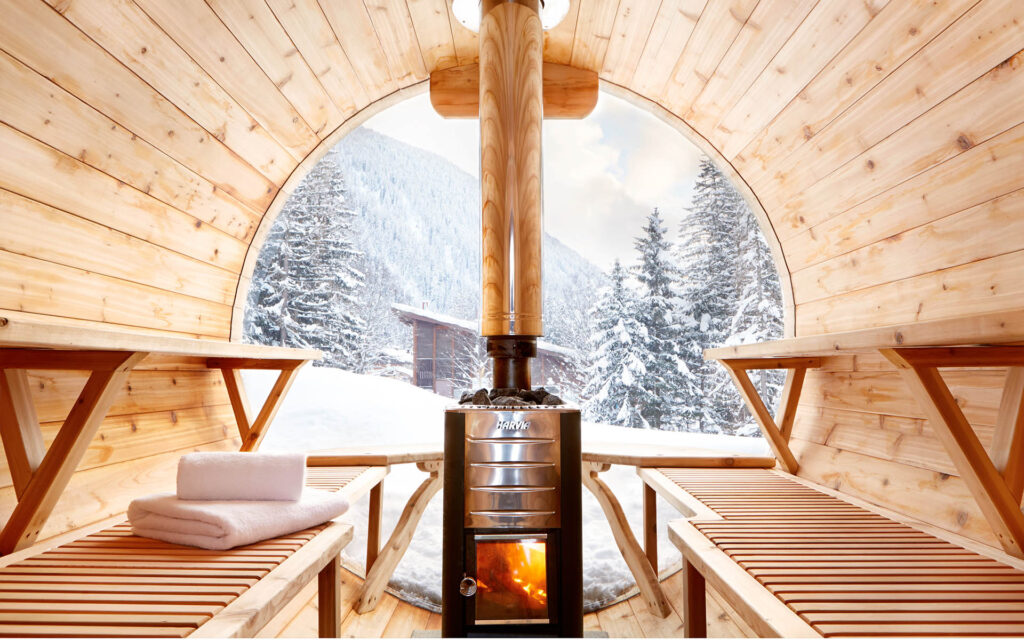 22. Eco Lodge   wood fired scenic sauna