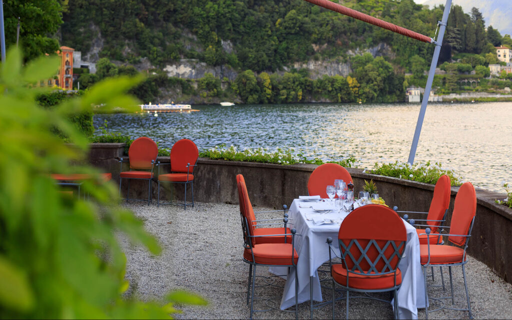 Villa Cima Terrace dinner set up.