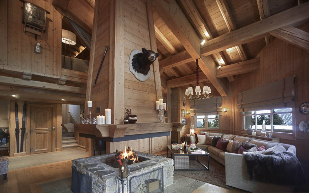 Chalet Les Sorbiers fireplace 1