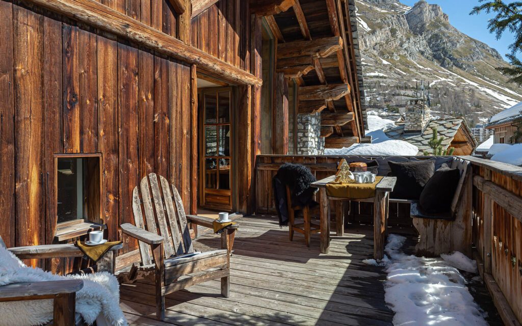 Chalet Marie Location chalets Covarel Val dIsere Alpes France – Terasse 2