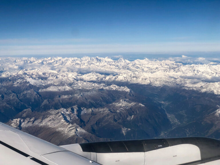 View from plane window